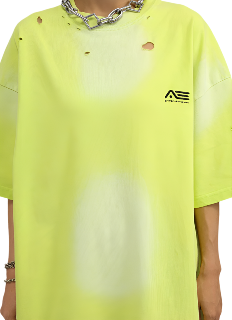 TLS113 Oversized tee/ Ripped ESM Logo