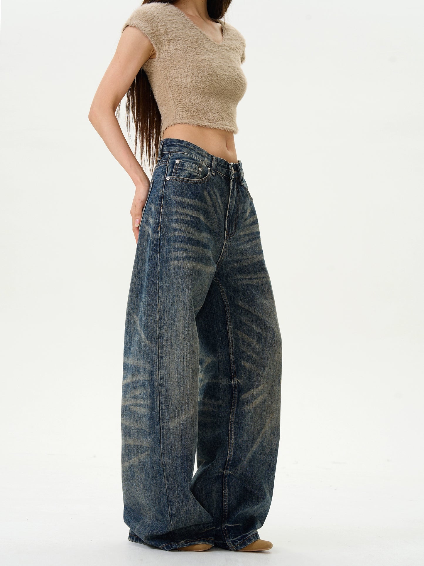 TJ10037 Baggy Jeans/ Vanguard Washed