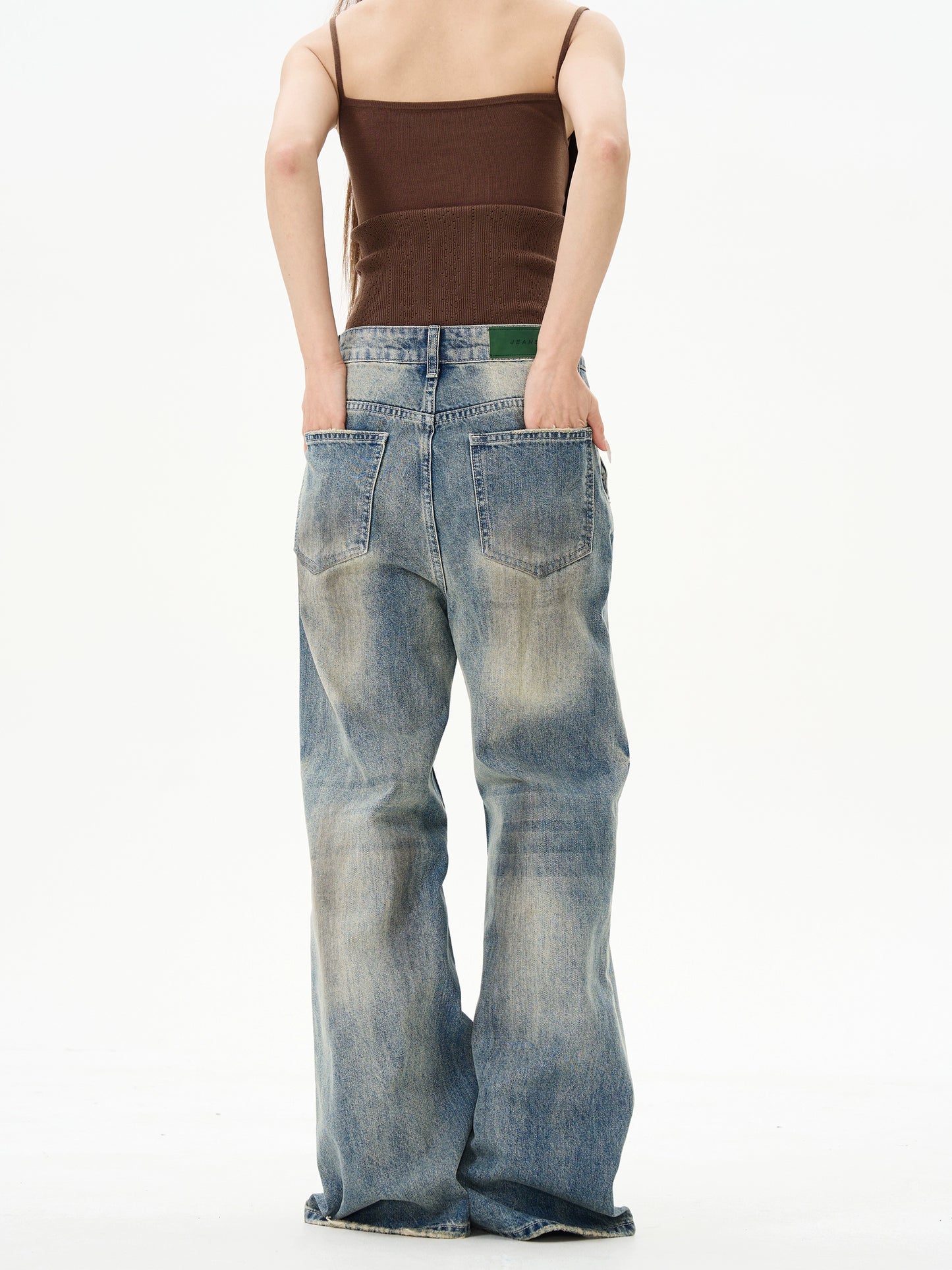 TJ10080 Flare Dirty Washed Bootcut Jeans