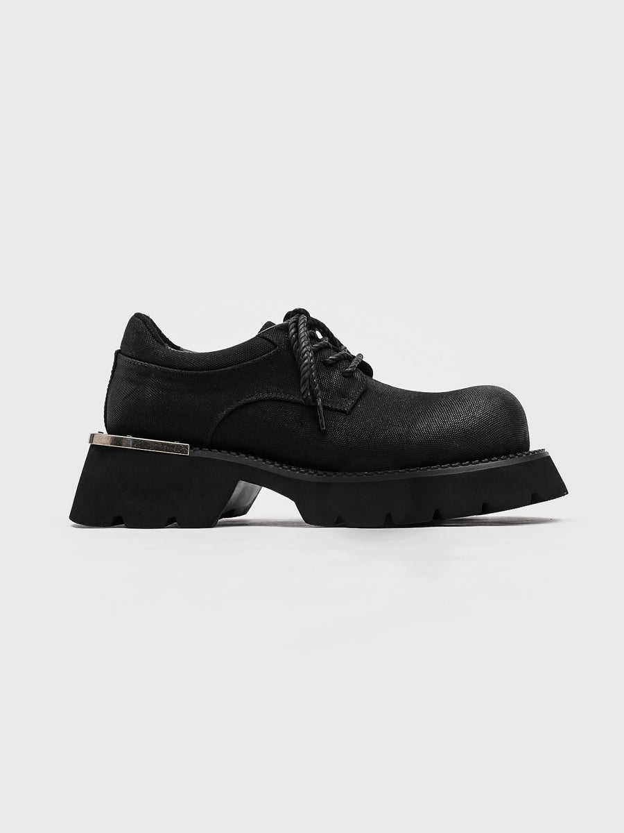 Chunky sole canvas derby