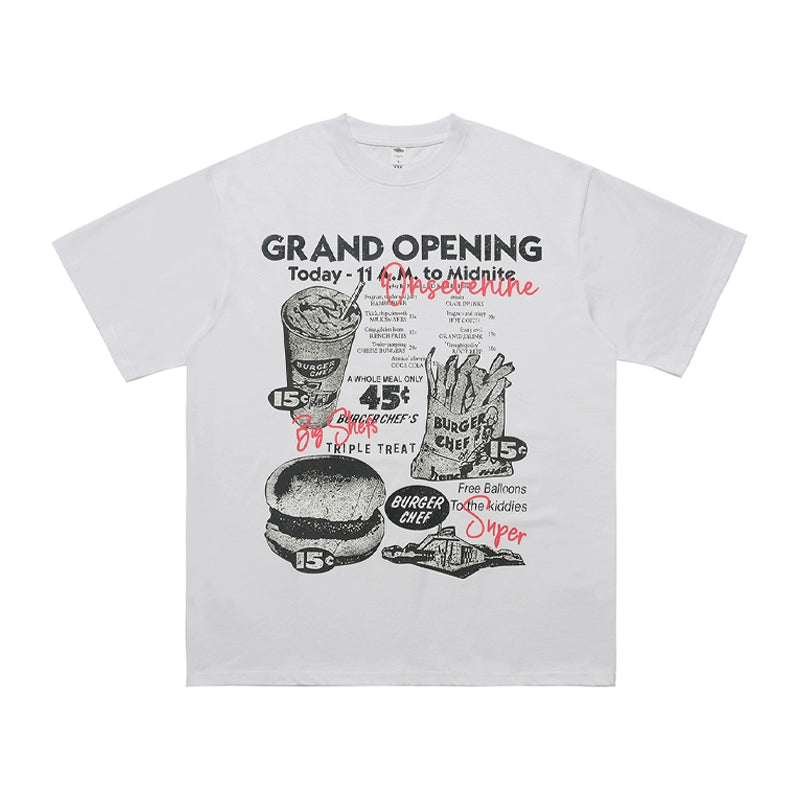 TLS130 Oversized tee/ Fast Food Menu