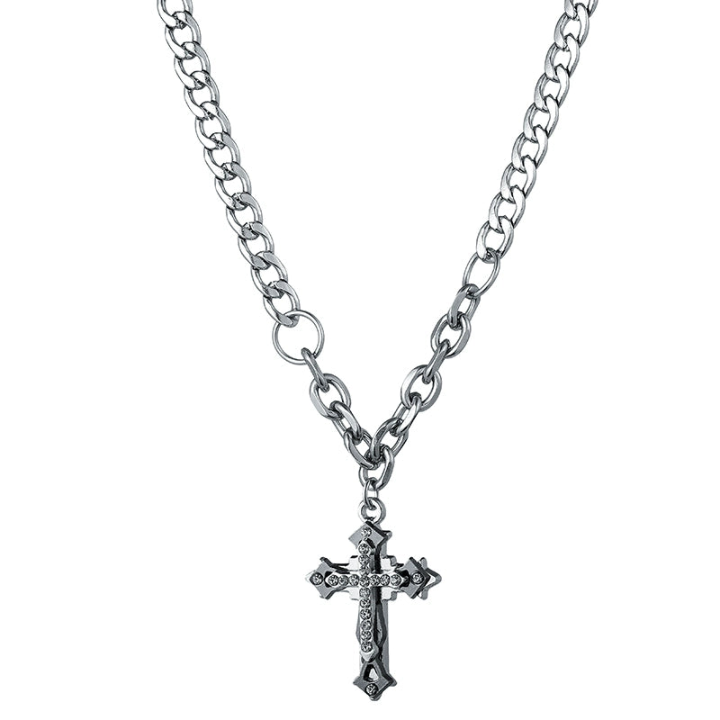 VOYAGE cross sweater pendant hiphop necklace men's trendy men's boys' hip-hop women's high-end sweater chain