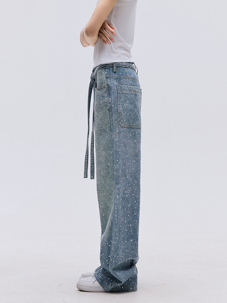 TJ10104 Baggy Starry Diamond Jeans