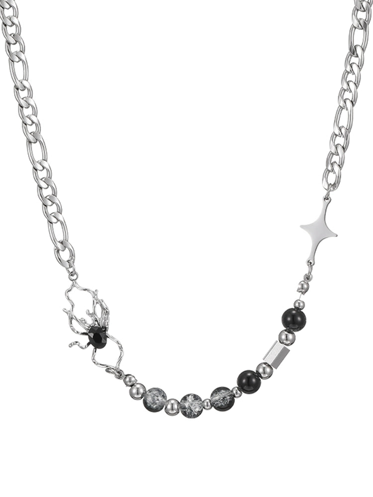 VOYAGE spider beaded necklace high-end sweet cool clavicle chain light luxury niche design cold style women's accessories