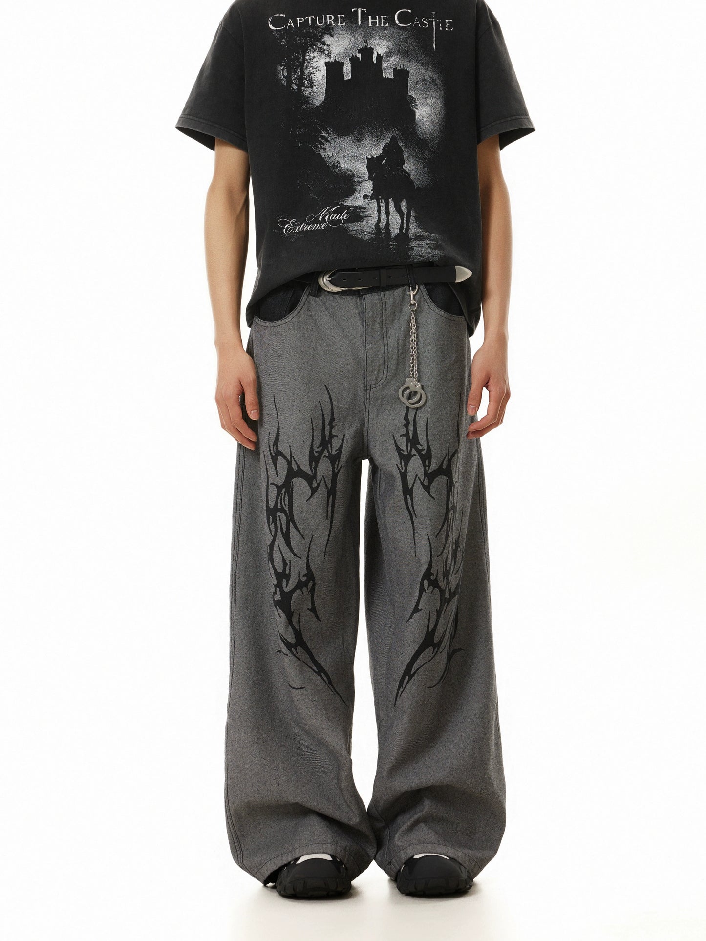 TJ10113 Baggy Grim Crest Trousers
