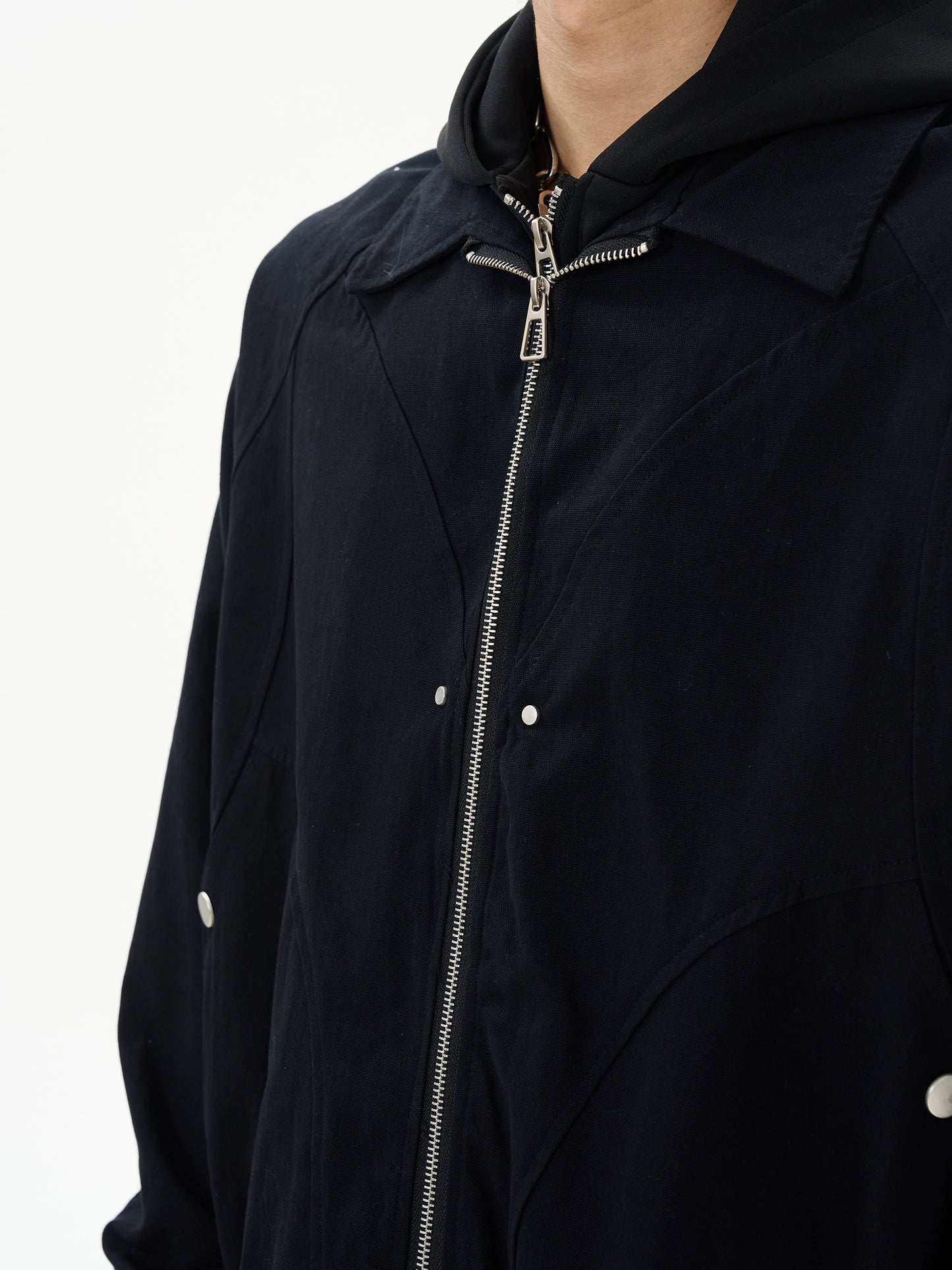 JS10063 Oversized Two-layer Design Cargo Jacket Hoodie