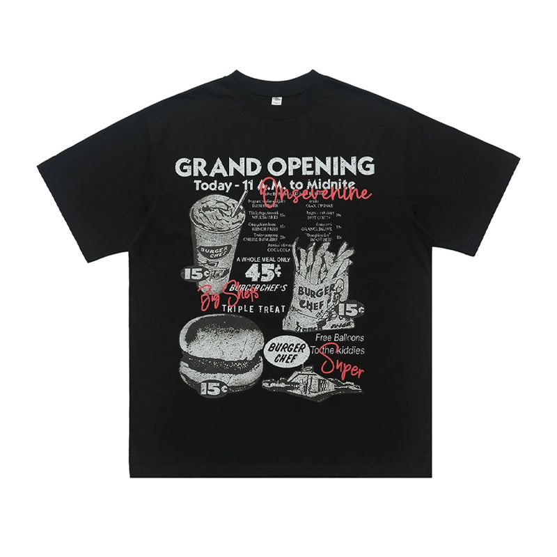 TLS130 Oversized tee/ Fast Food Menu