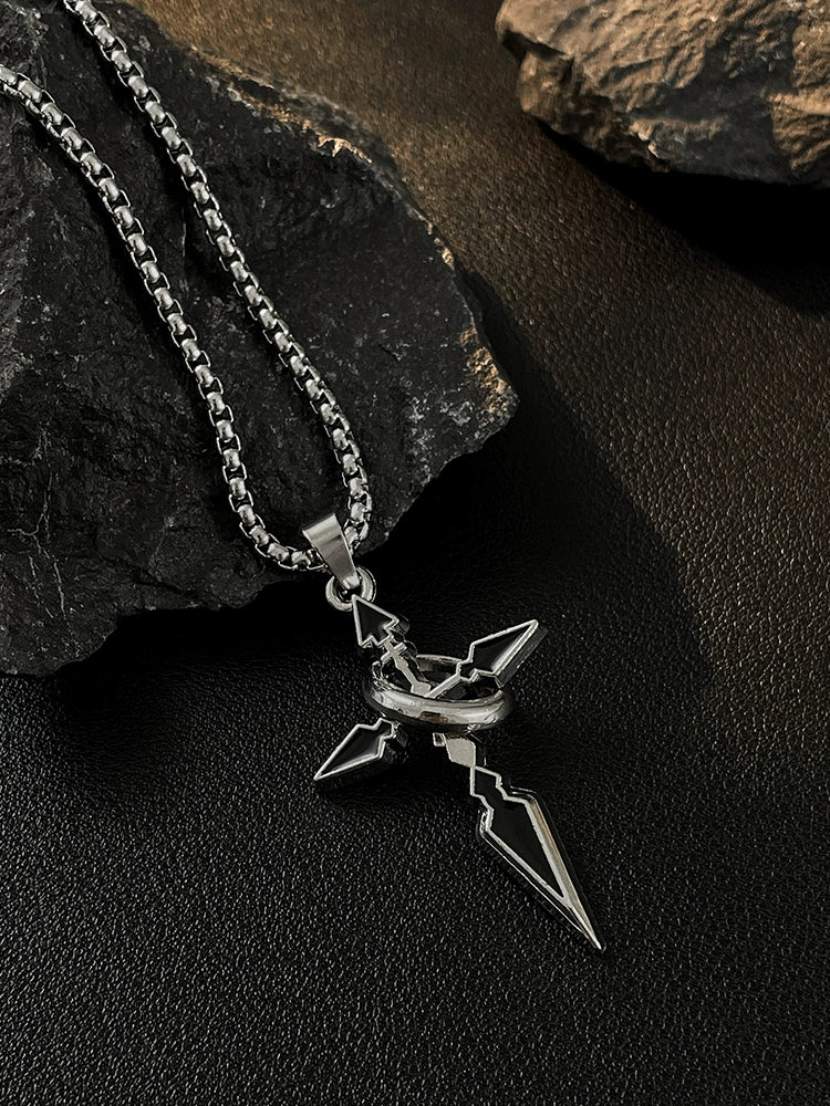 VOYAGE Cross Pendant Men's Necklace Men's Fashion Brand Versatile Chain Accessories Men's Trend Sweatshirt Pendant
