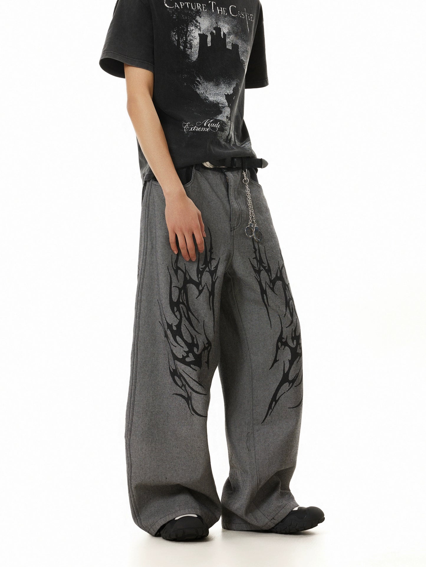 TJ10113 Baggy Grim Crest Trousers