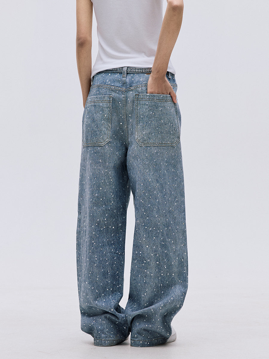 TJ10104 Baggy Starry Diamond Jeans