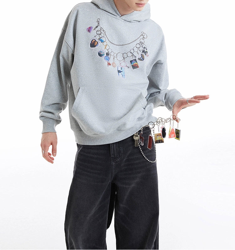 HS10033 Oversized hoodie/ Memories pendant