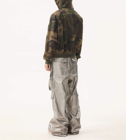 TJ10052 Baggy Cargo Trousers/ Silver Haze