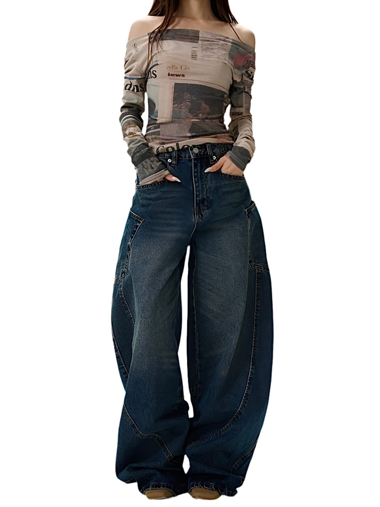 TJ10031 Wide-Leg Jeans/ Street Slouch