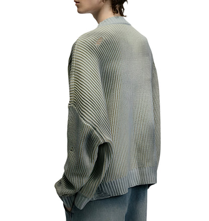 HS10017 Oversized knitted sweater/ Worn-In Wave
