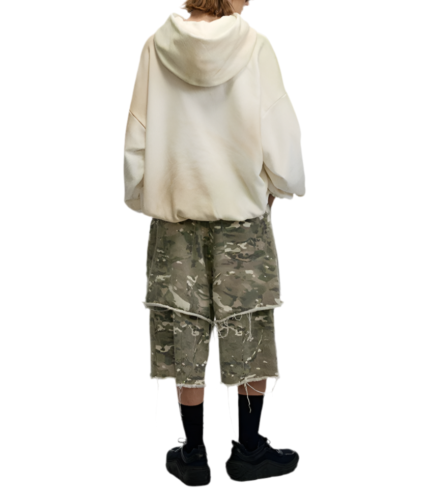 HS10001 Oversized hoodie/ Rust Wash Camo Game