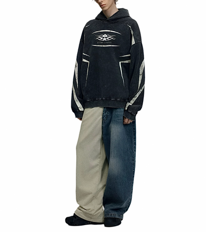 HS10004 Oversized Hoodie/ Midnight Surge
