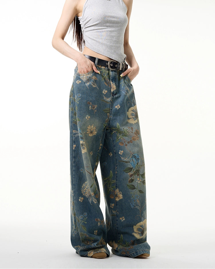 TJ10045 Baggy Jeans/ Bloom