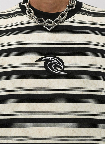 TLS105 Oversize tee/ Vintage Stripes
