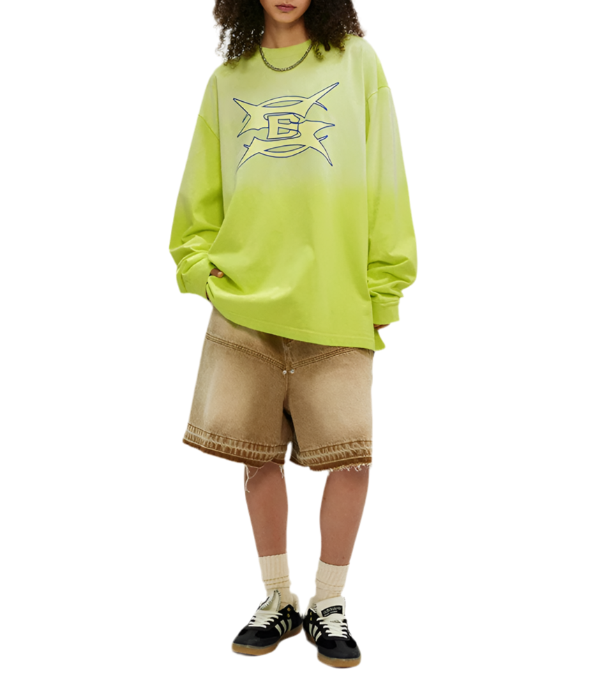 TLS115 Oversized Long sleeve tee/ Electric Eclipse