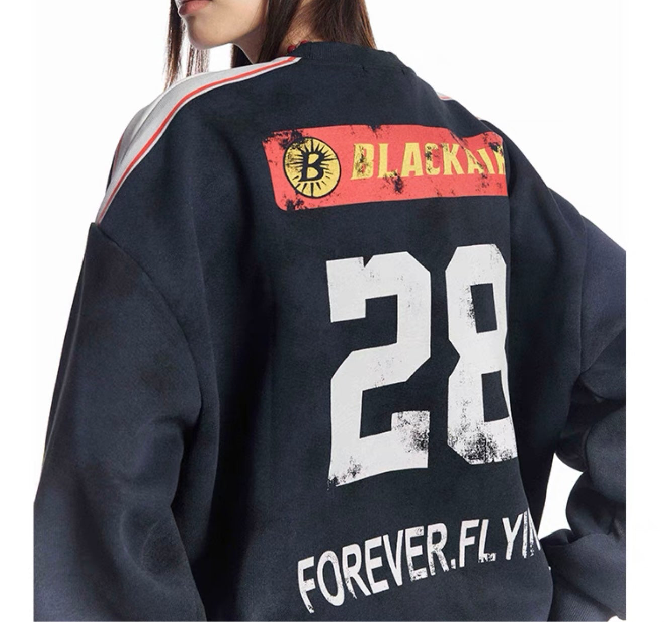 HS10030 Oversized sweater/ Faded Racing Theme