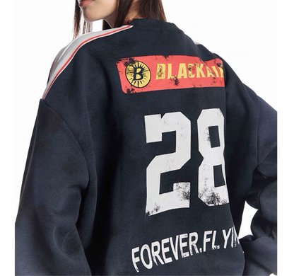 HS10030 Oversized sweater/ Faded Racing Theme