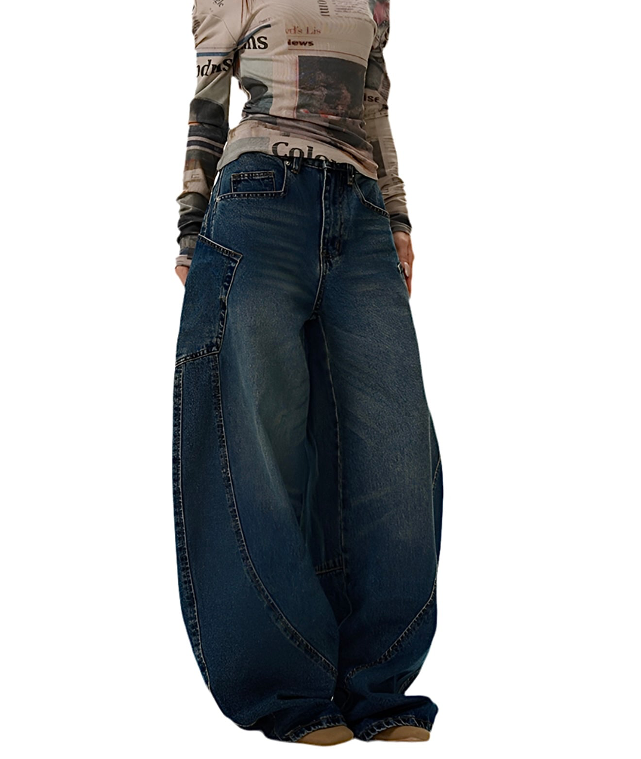 TJ10031 Wide-Leg Jeans/ Street Slouch