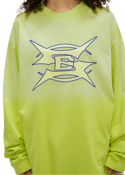 TLS115 Oversized Long sleeve tee/ Electric Eclipse