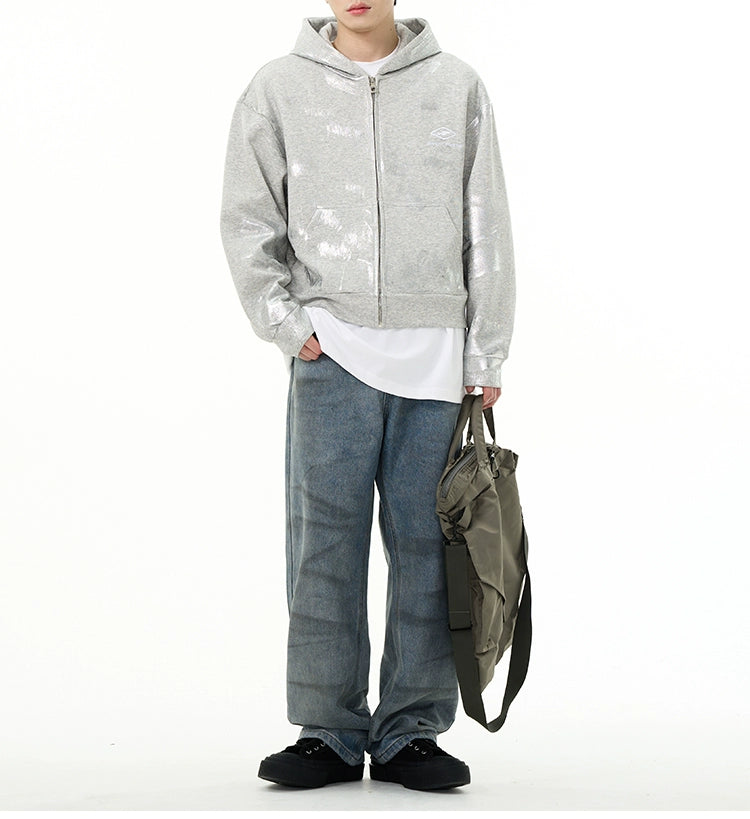 HS10015 Oversized hoodie/ Metallic Fade