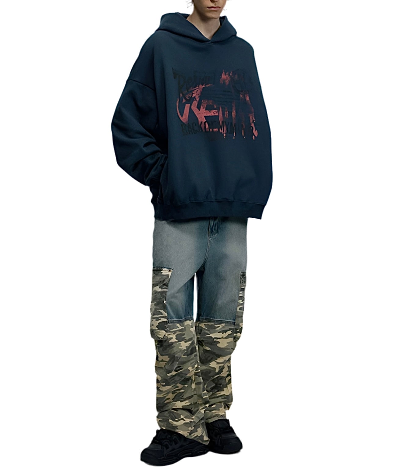 HS10011 Oversized Hoodie/ Mindscape Graffiti