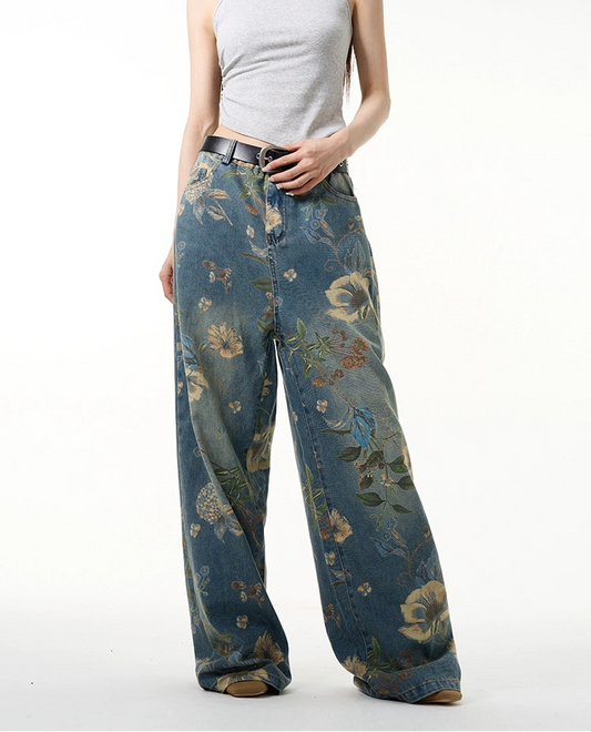 TJ10045 Baggy Jeans/ Bloom