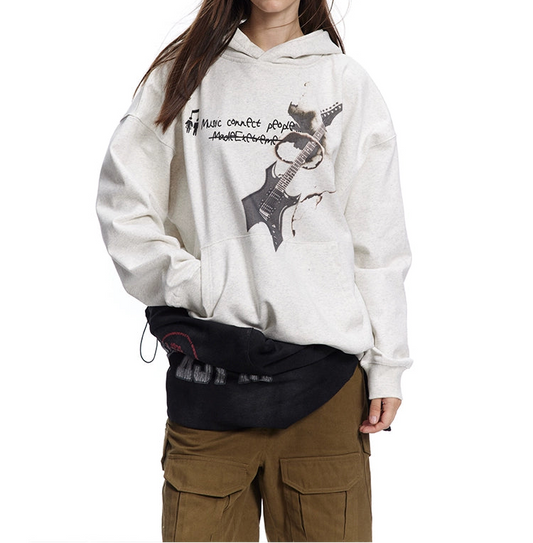 HS10034 Oversized hoodie/ E-Guitar