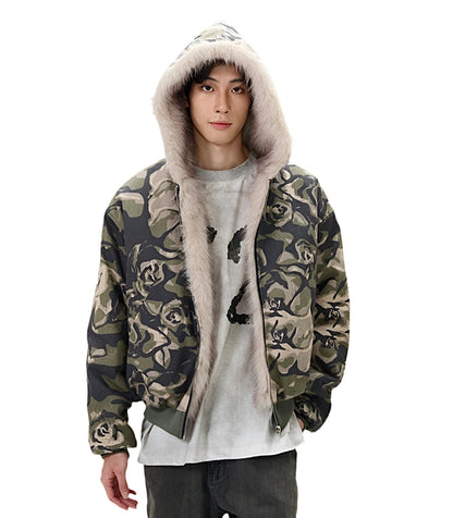 HS10016 Oversized Hoodie/ Rose Camo