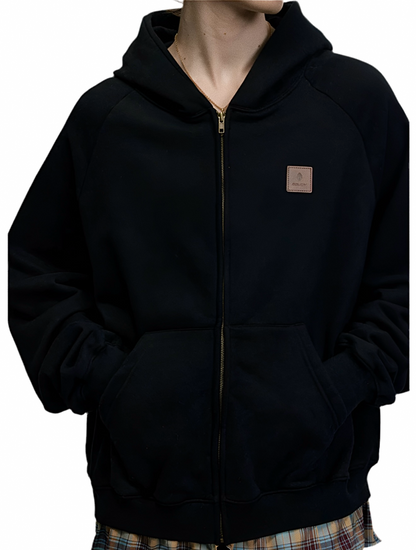 HS10006 Oversized Hoodie/ Plaid Fusion
