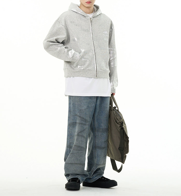 HS10015 Oversized hoodie/ Metallic Fade