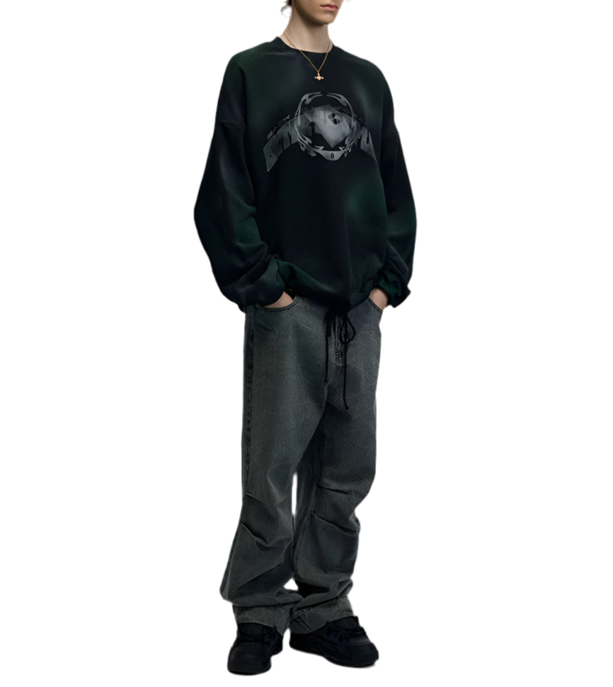 HS10021 Oversized sweater/ Urban Mist