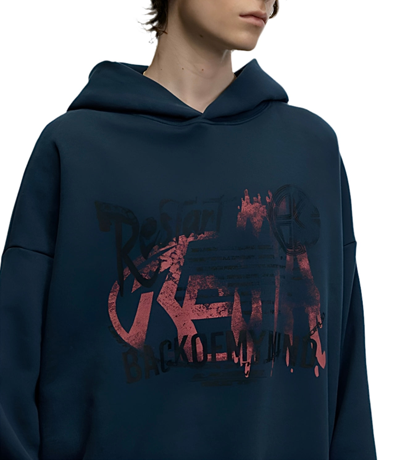 HS10011 Oversized Hoodie/ Mindscape Graffiti