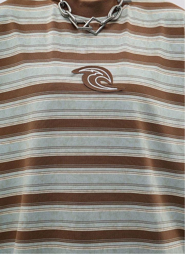 TLS105 Oversize tee/ Vintage Stripes