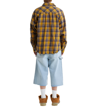 JS10027 Oversized shirt/ Honey Plaid