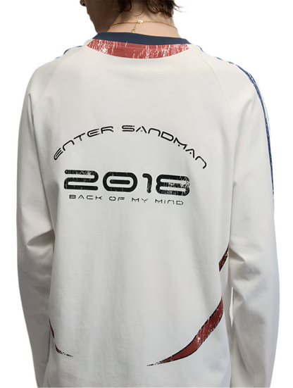 TLS107 Oversized long sleeve tee/ Velocity Grid