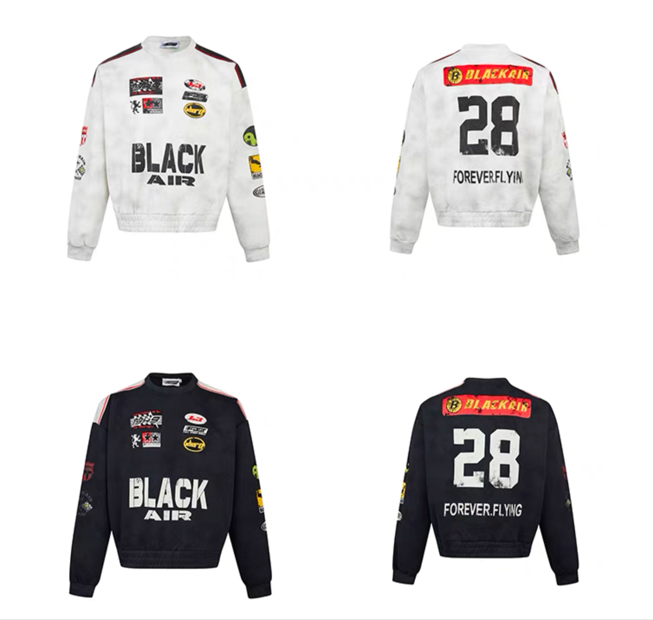 HS10030 Oversized sweater/ Faded Racing Theme