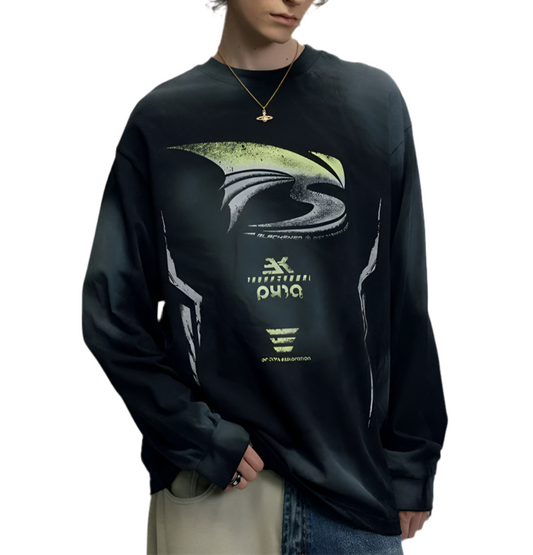 TLS120 Oversized long sleeve/ Waveform Flux