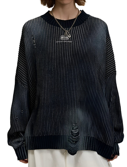 HS10017 Oversized knitted sweater/ Worn-In Wave