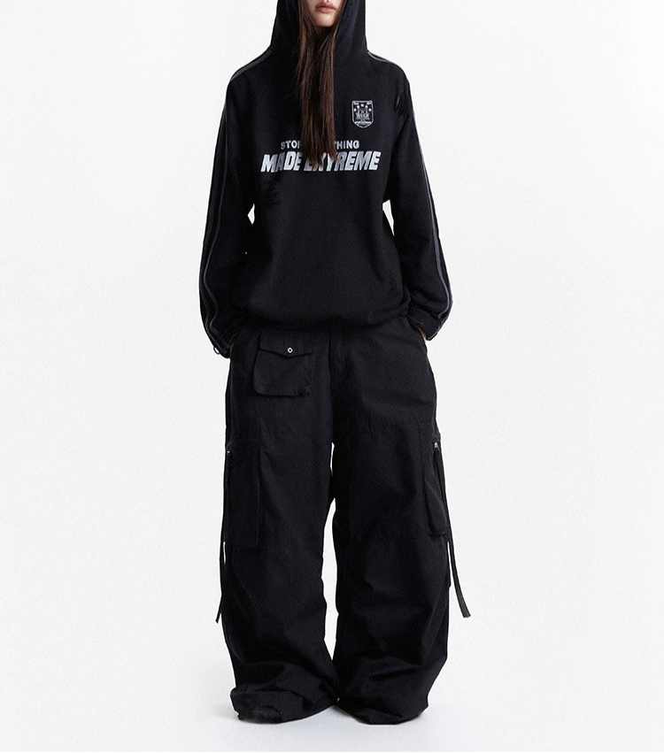 HS10032 Oversized hoodie/ Stripes Jersey Stars