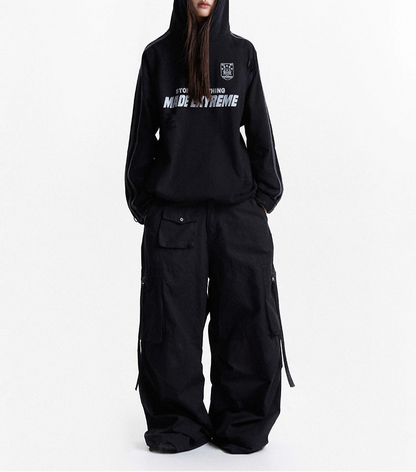 HS10032 Oversized hoodie/ Stripes Jersey Stars