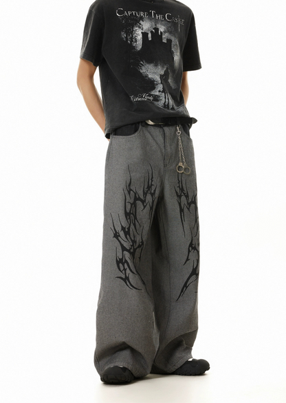 TJ10113 Baggy Grim Crest Trousers