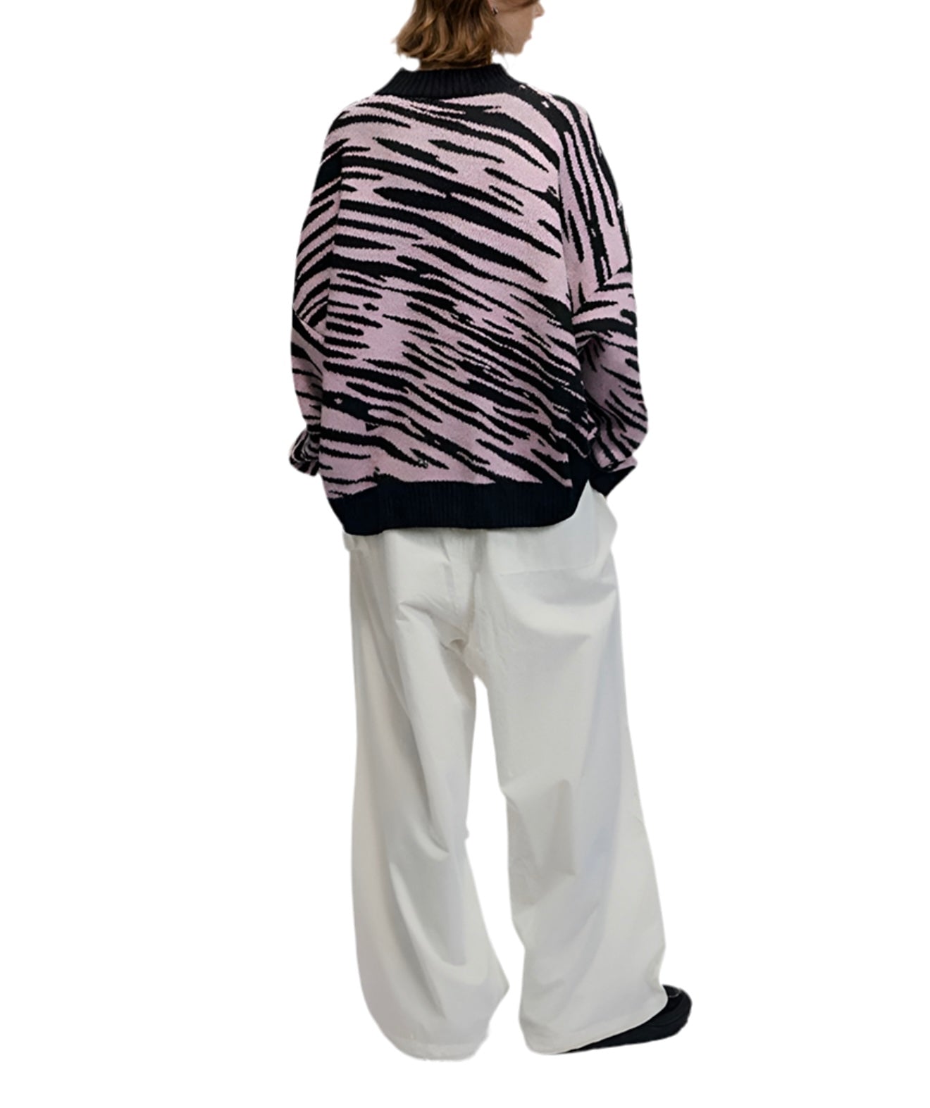 HS10009 Oversized Knitted Sweater/ Savanna Wave