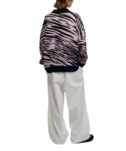 HS10009 Oversized Knitted Sweater/ Savanna Wave