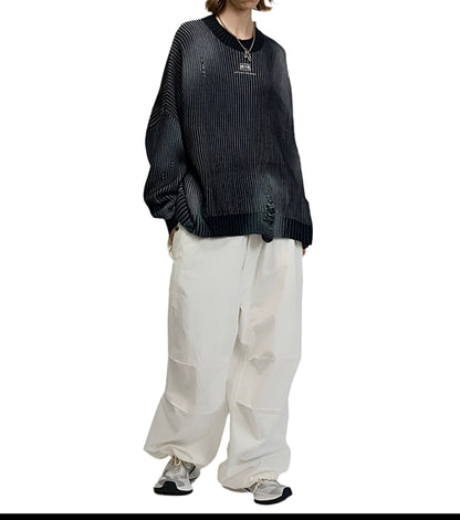 HS10017 Oversized knitted sweater/ Worn-In Wave