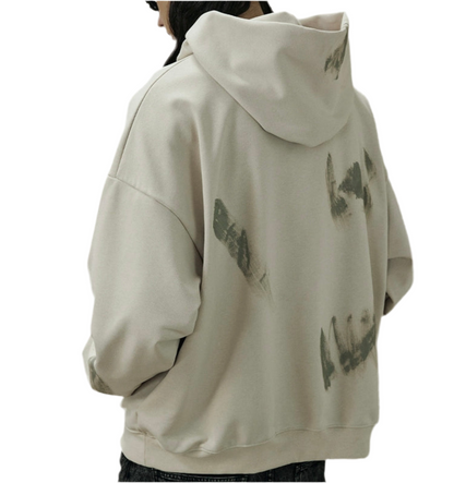 HS10012 Oversized hoodie/ Obsidian Streak