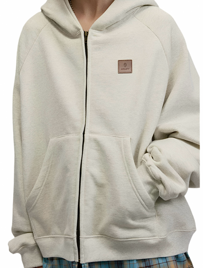 HS10006 Oversized Hoodie/ Plaid Fusion